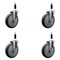 Service Caster 6'' Thermoplastic Rubber Wheel Swivel 7/8'' Expanding Stem Caster Set, 4PK SCC-EX20S614-TPRB-78-4 - alternate 1